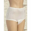 Vermont Country Store Women's Lace-Panel Absorbent Briefs, 3 Pairs White