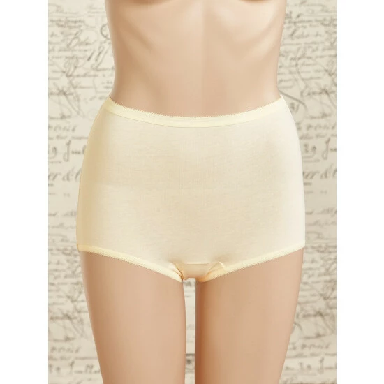 Women's Lollipop Elastic-Leg Cotton Underwear, 3 Pairs White 3 Women's Lollipop Elastic-Leg Cotton Underwear, 3 Pairs White