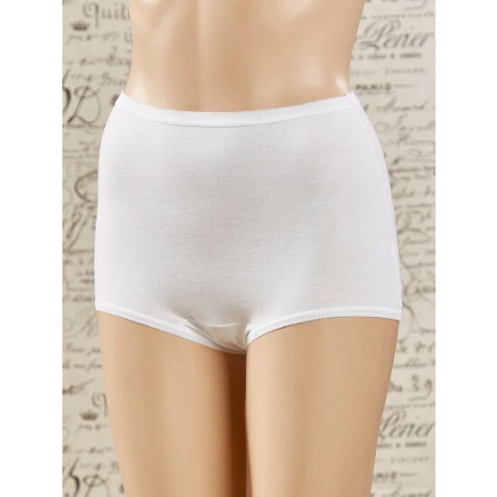 Women's Lollipop Elastic-Leg Cotton Underwear, 3 Pairs White 11 Women's Lollipop Elastic-Leg Cotton Underwear, 3 Pairs White - Image 9