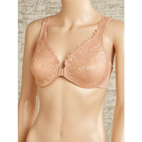 Vermont Country Store Stretch-Lace Bra With Front Closure Mocha 9 Vermont Country Store Stretch-Lace Bra With Front Closure Mocha - Image 7