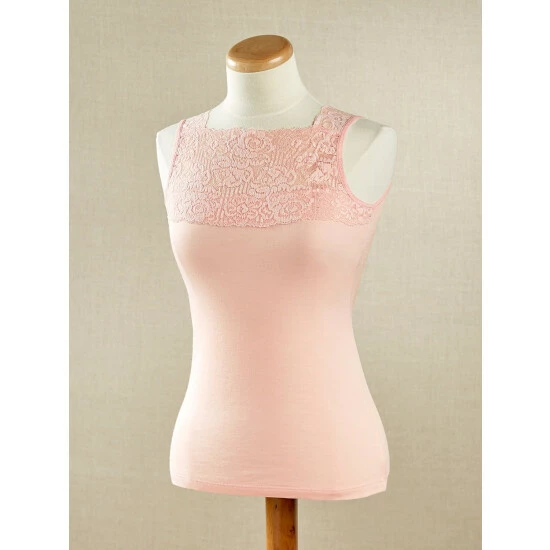 Vermont Country Store Square-Neck Lace Camisole Ivory 5 Vermont Country Store Square-Neck Lace Camisole Ivory - Image 3