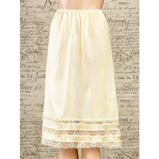 Vermont Country Store Snip-to-Fit Nylon Half Slip White 4 Vermont Country Store Snip-to-Fit Nylon Half Slip White - Image 2