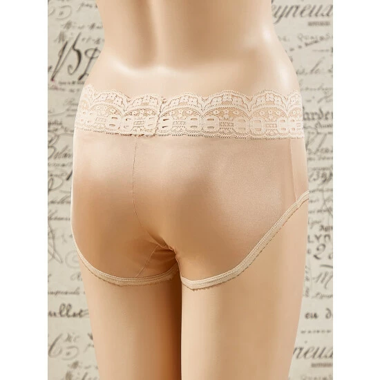 Vermont Country Store Women's Nylon Back-Seam Brief Panty, 2 Pairs Beige 5 Vermont Country Store Women's Nylon Back-Seam Brief Panty, 2 Pairs Beige - Image 3