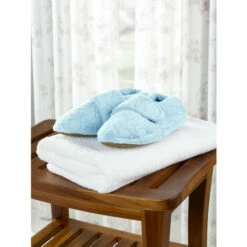 Vermont Country Store Women's Perfect Comfort Adjustable Wrap Slippers Ivory