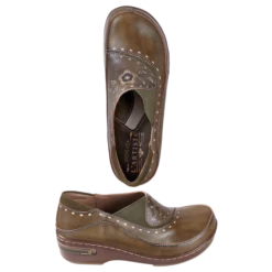 Vermont Country Store Women's Flex Step Floral Slingback Sandals Gold